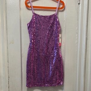Wild Fable Glittering Purple Kids Dress